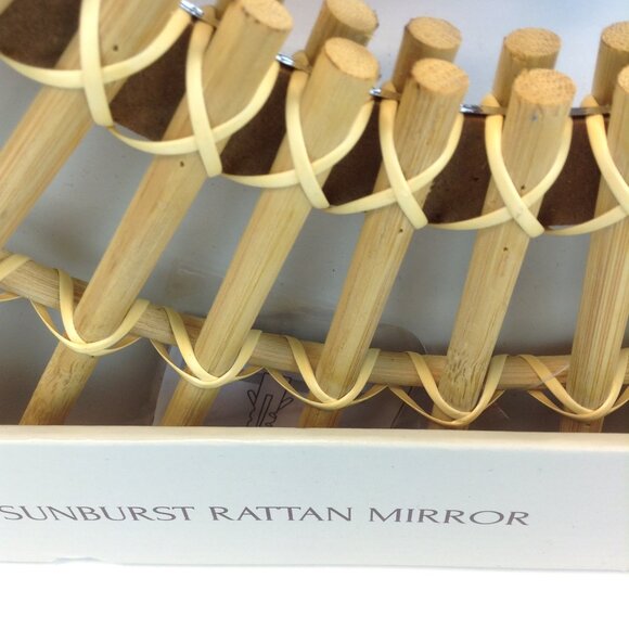 Rattan Sunburst Mirror New in Box 40cm x 2cm Boho Decor - Picture 13 of 16